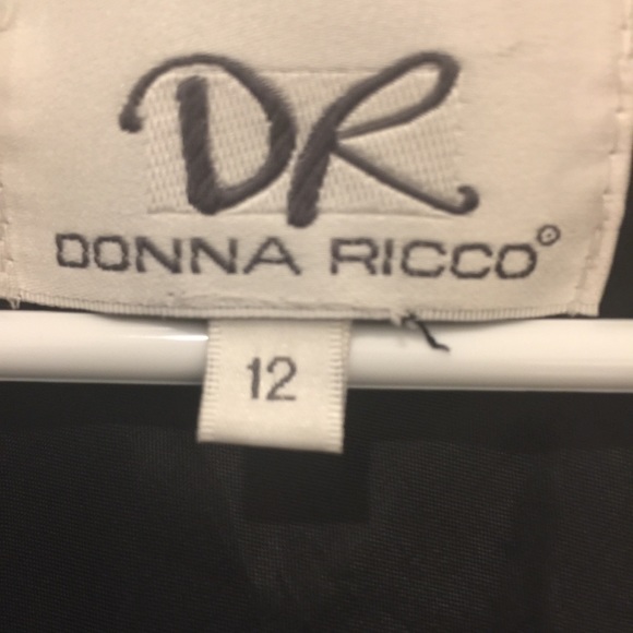 Donna Rocco black dress sz 12  sheer sleeve midi - Picture 3 of 6